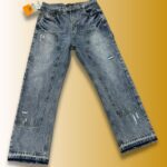 Jeans à la mode micro éclair casual pour hommes - bleu clair