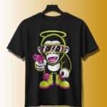 T-shirt Monkey noir