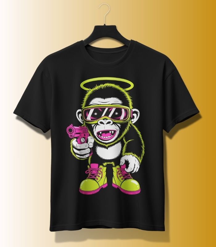 T-shirt Monkey noir T-shirt Monkey noir